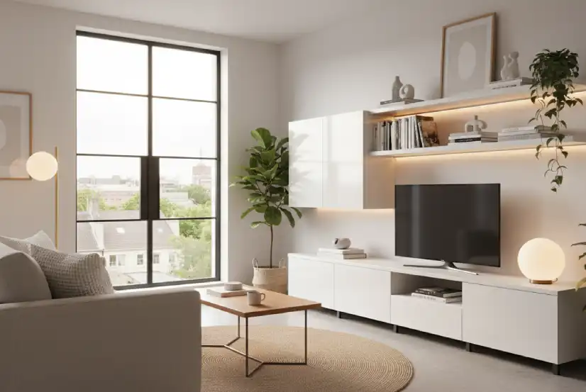 Imagem marcenaria moveis planejados sala pequena