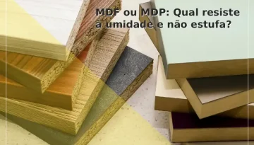 Comparativo visual entre amostras de chapas de MDF e MDP com diferentes acabamentos para móveis planejados em Campinas.